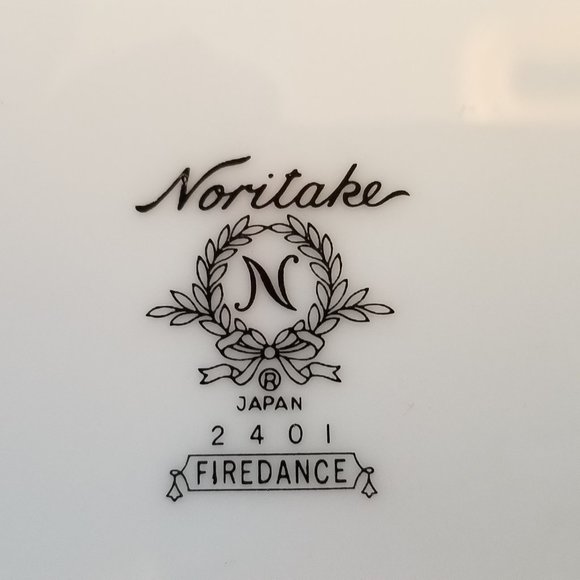 Noritake Firedance Beautiful 1 Dinner Plate & 1 Bread Plate - Picture 5 of 5